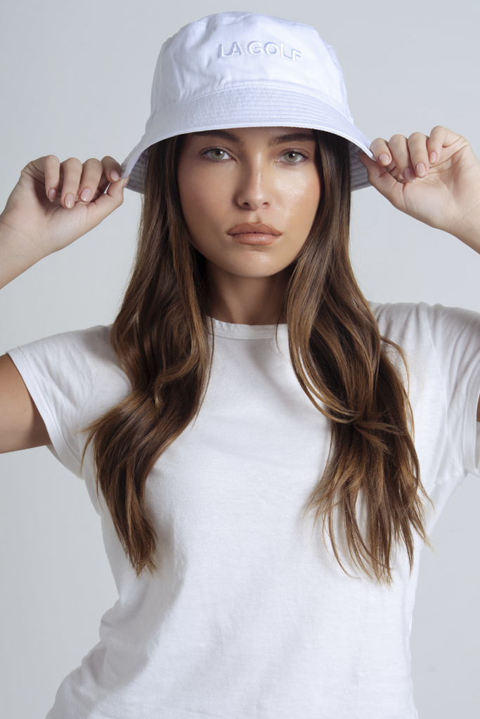 Logo Bucket Hat White – LA GOLF