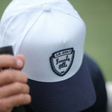 Shield Hat | White & Navy Patch