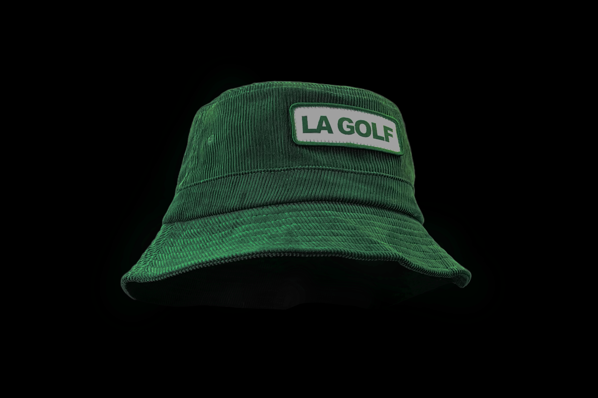 Corduroy Logo Bucket Hat Green LA GOLF
