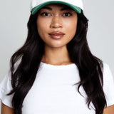 Corduroy Shield Hat | White & Green Patch